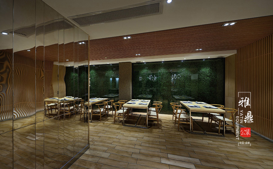 雅鼎公装餐厅装修设计案例：四方阁酒楼中餐厅装修设计（图2）