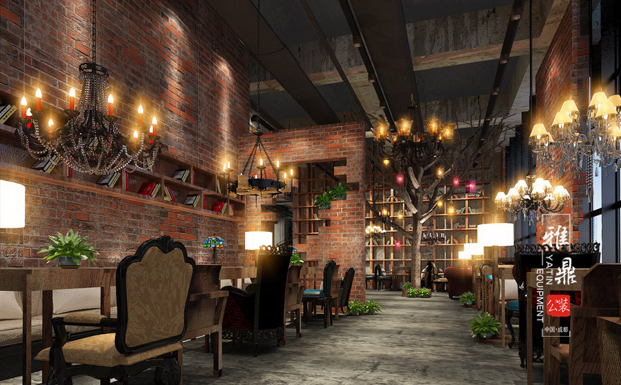 雅鼎公装咖啡厅装修设计案例：秘语之堡西餐咖啡厅装修设计（图3）
