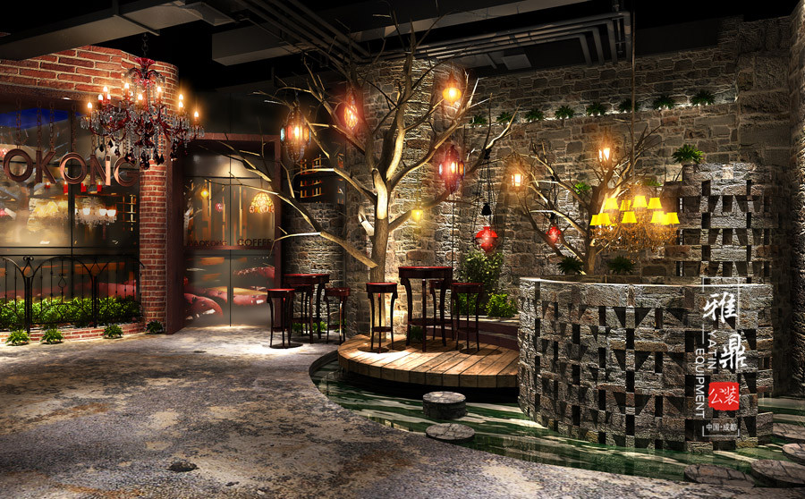 雅鼎公装咖啡厅装修设计案例：秘语之堡西餐咖啡厅装修设计（图11）
