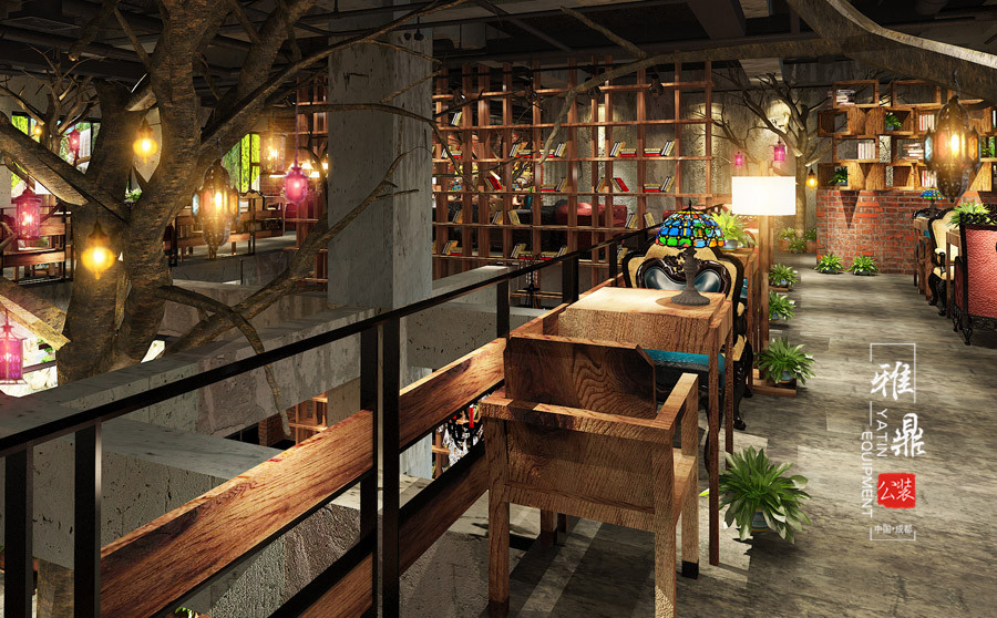 雅鼎公装咖啡厅装修设计案例：秘语之堡西餐咖啡厅装修设计（图8）