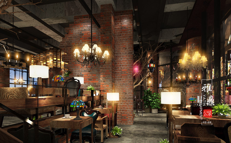 雅鼎公装咖啡厅装修设计案例：秘语之堡西餐咖啡厅装修设计（图5）