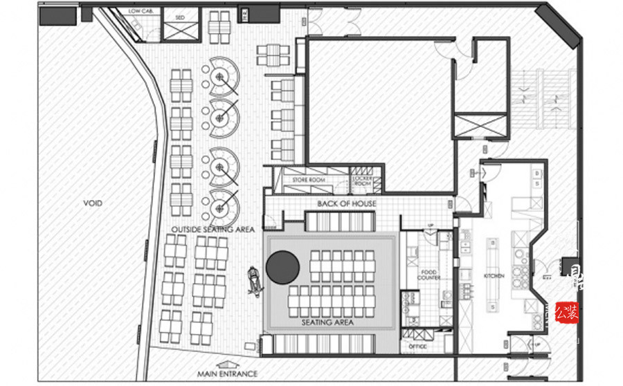 雅鼎公装餐厅装修设计案例：阿里郎台式快餐厅装修设计（图7）